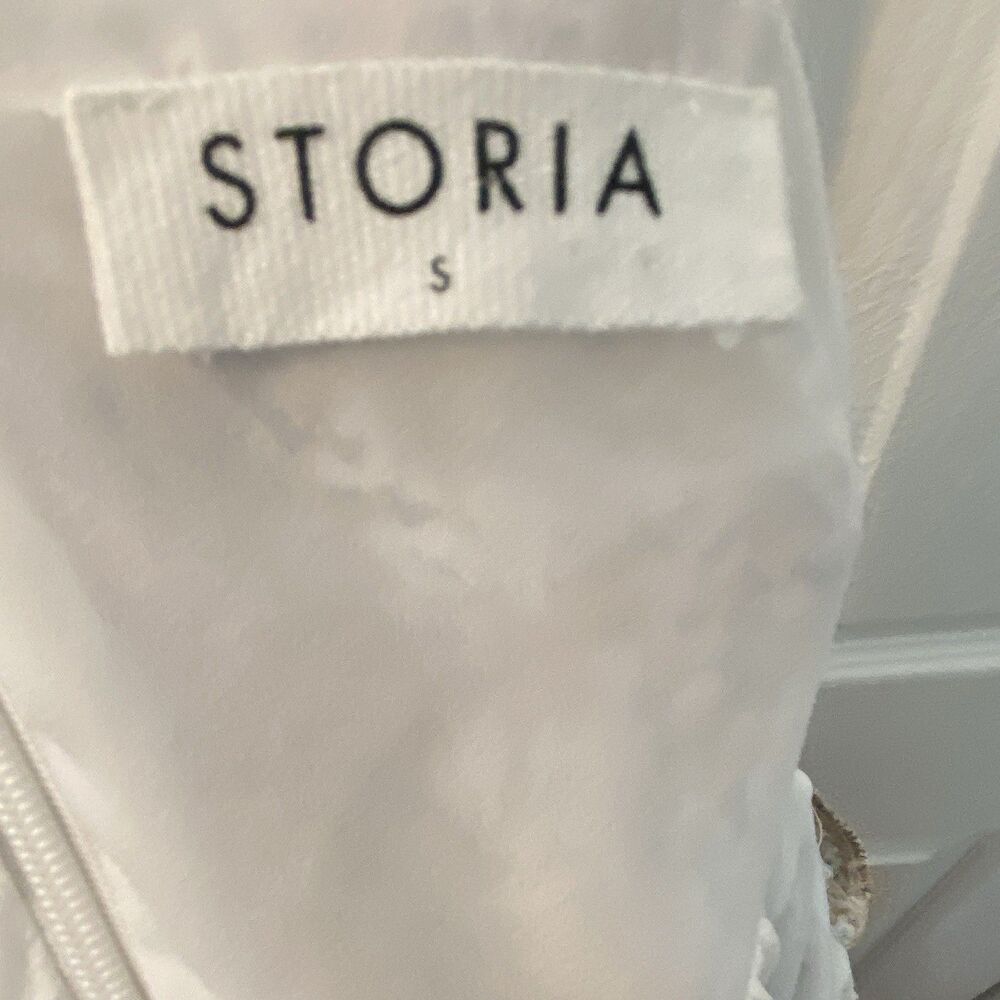 STORIA Maxi Dress Small Floral Baby Doll‎ Chiffon Prairie Cottagecore Bohemian - Picture 3 of 8
